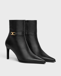 BOTTINE ZIPPÉE AVEC TRIOMPHE CELINE VERNEUIL CUIR DE VEAU - Noir -  - 2 | CELINE