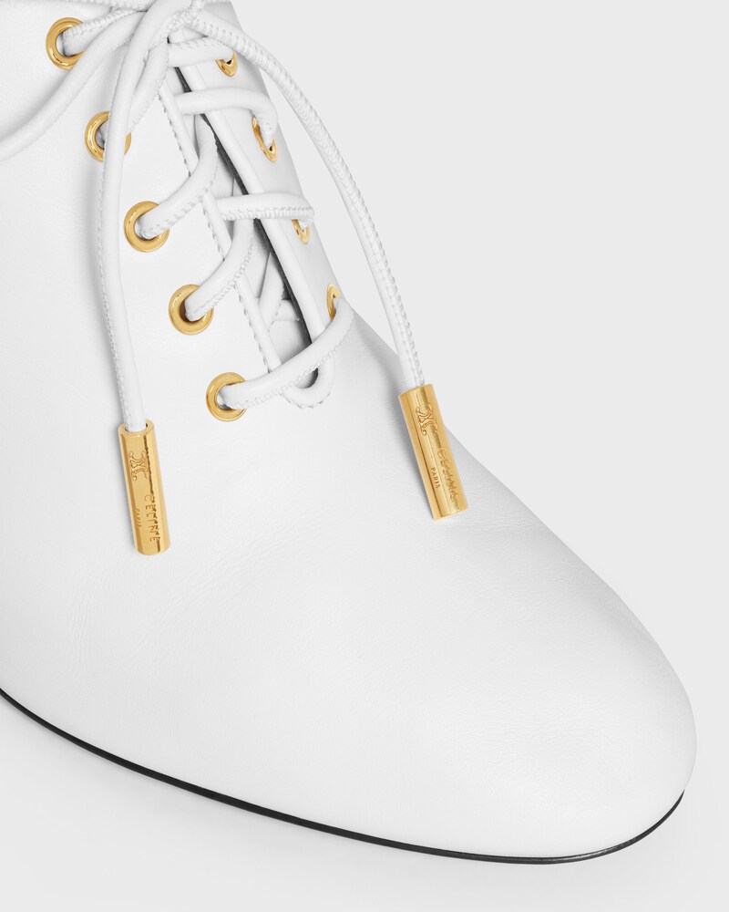 BALLERINE LACÉE À TALON SOFT OXFORD EN CUIR DE VEAU - TANNAGE VÉGÉTAL - ULTRA BLANC  -  - 1 | CELINE