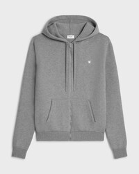 pull capuche triomphe laine cachemire - MEDIUM GREY -  - 1 | CELINE