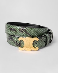 Triomphe Belt 25MM  IN PYTHON - PINE -  - 1 | CELINE
