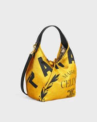 スモール ホーボー / シルク & カーフスキン - イエロー / ブラック - トートバッグ - 2 | CELINE
