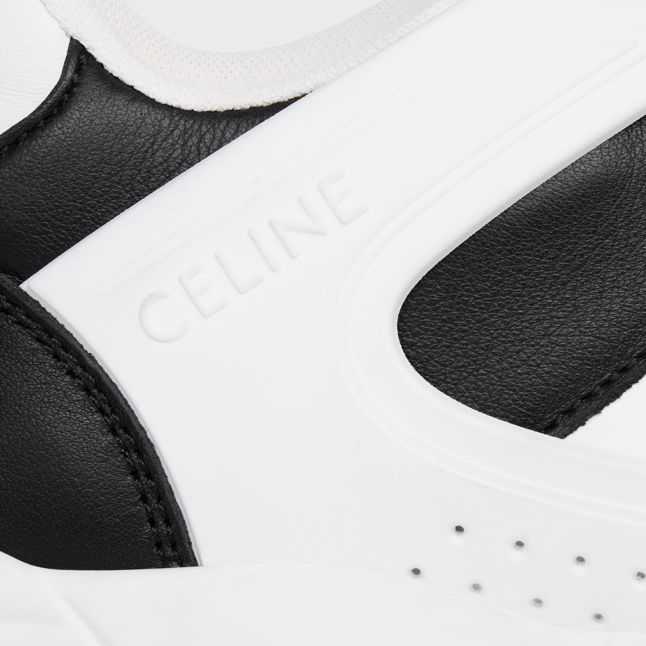 CELINE TRAINER CT-07 LOW LACE-UP SNEAKER in CALFSKIN - OPTIC WHITE