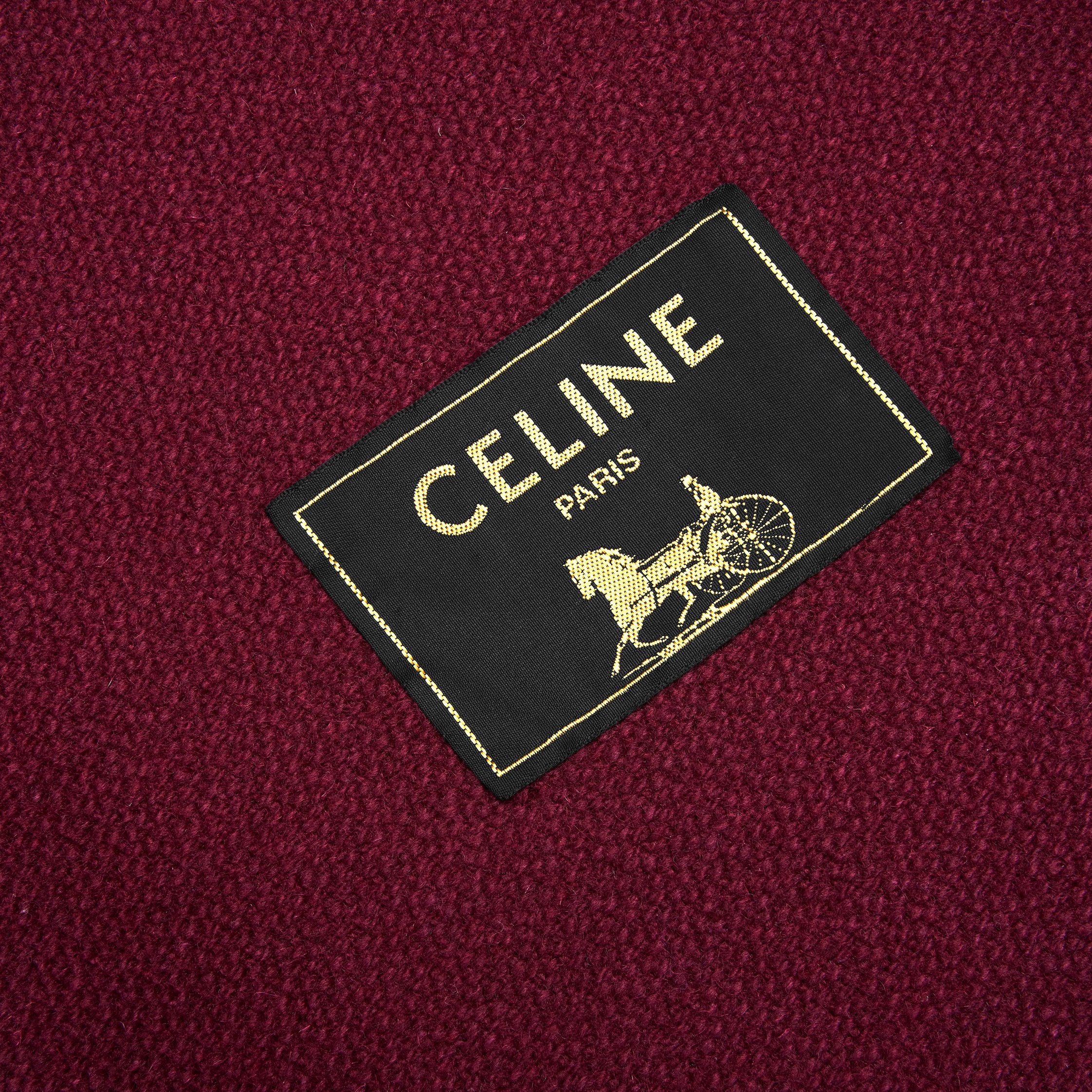テディジャケット / テクスチャード加工ウール - ボルドー | CELINE