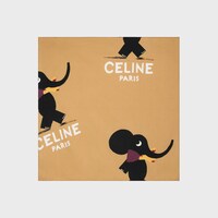 ELEPHANT BANDANA 55 - FAWN/BLACK/WHITE -  - 1 | CELINE