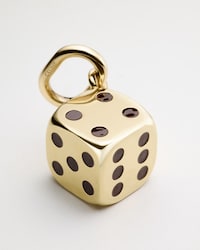 Dé Triomphe Celine Charms en émail et Aluminium - Doré / Marron Foncé - CHARMS - 2 | CELINE
