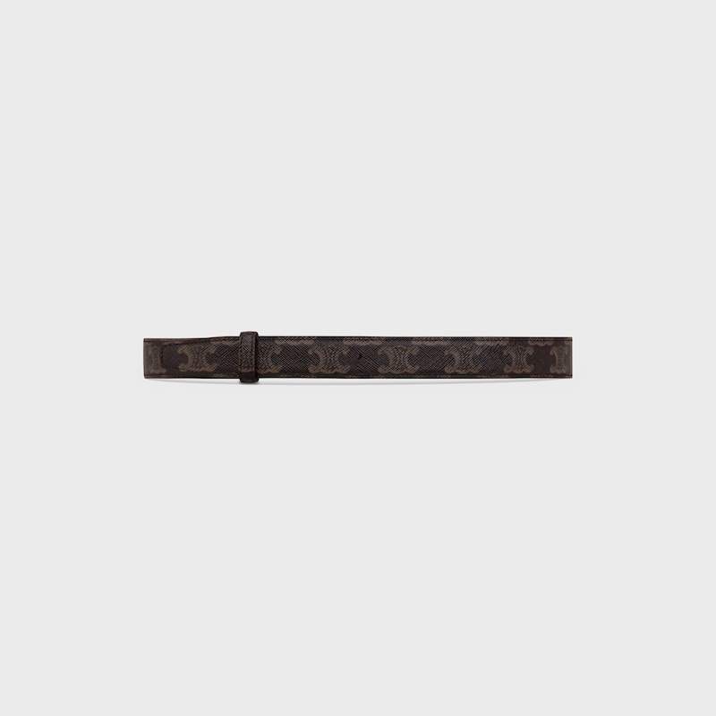 Reversible Strap 25MM IN Taurillon Leather and Triomphe Canvas -  -  - 1 | CELINE