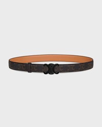 CORREA REVERSIBLE DE 25 MM DE PIEL DE BECERRO NATURAL Y LONA TRIOMPHE -  -  - 2 | CELINE