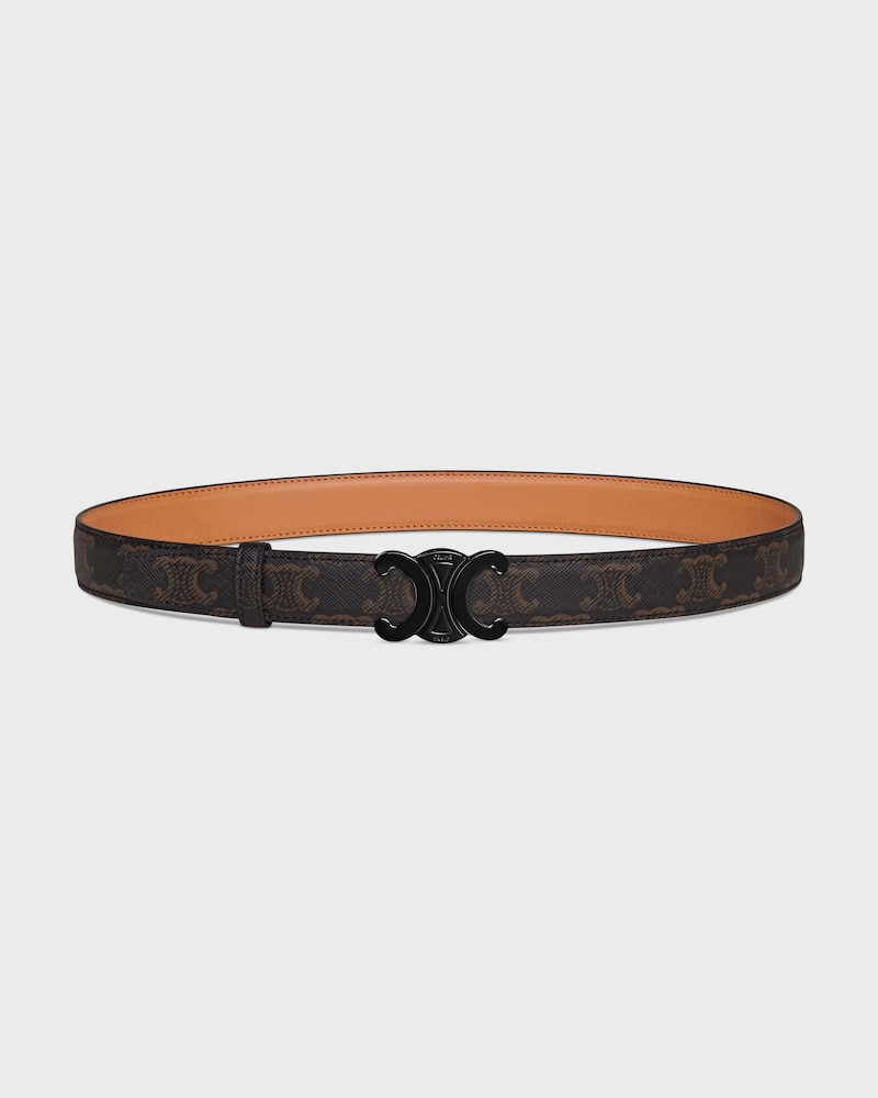 Reversible Strap 25MM IN Natural Calfskin and Triomphe Canvas -  -  - 1 | CELINE