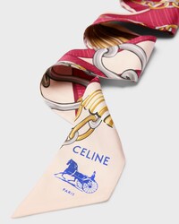 lavalliere IN silk twill - IVOIRE/RED/BLUE -  - 2 | CELINE