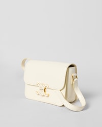 TEEN TRIOMPHE BAG IN SHINY CALFSKIN WITH ENAMEL CLOSURE - CREAMY WHITE - EVENING - 2 | CELINE