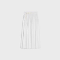 skirt IN COTTON POPLIN - WHITE -  - 1 | CELINE