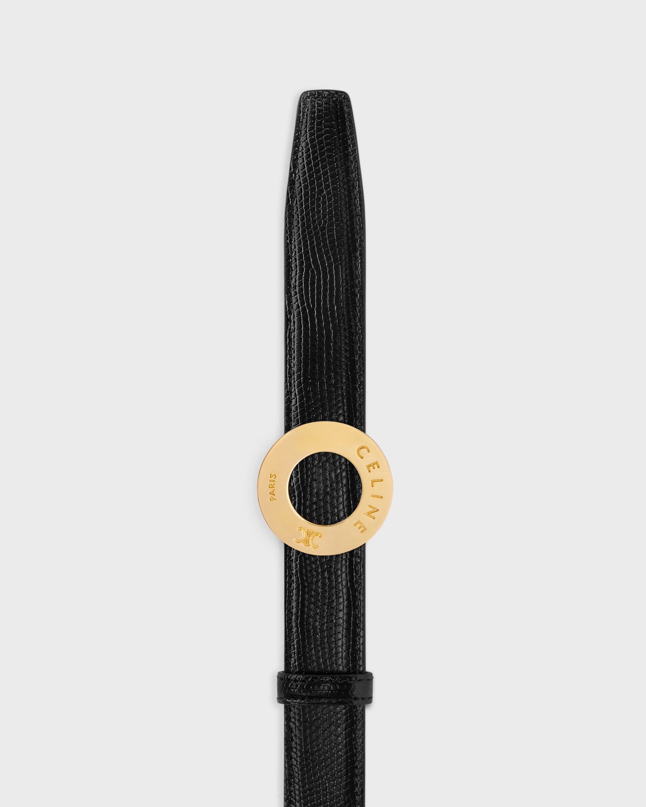 CELINE DISC BUCKLE & REVERSIBLE STRAP 25MM - BLACK / CHESTNUT | CELINE