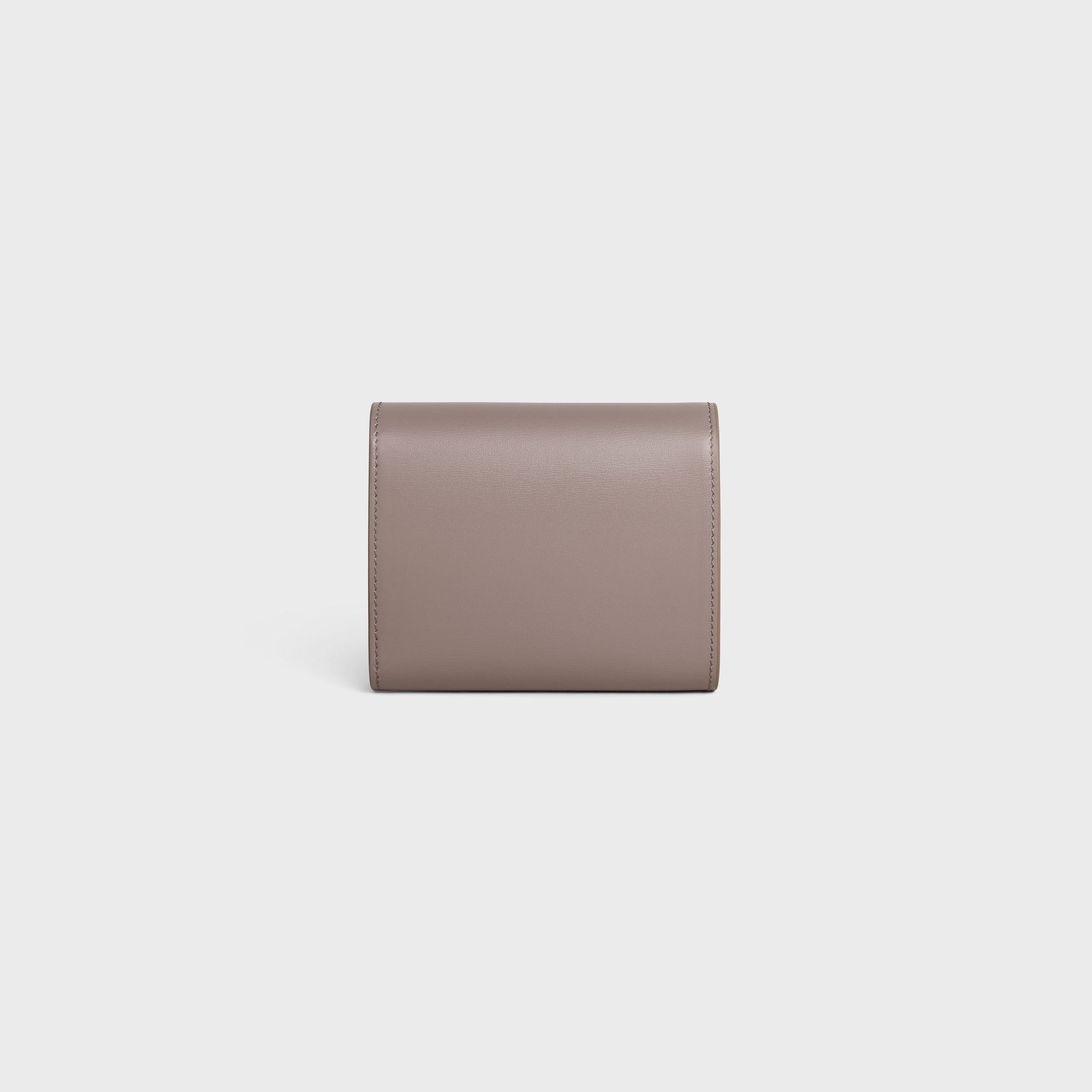 Small Flap Wallet TRIOMPHE IN Shiny calfskin - PEBBLE | CELINE