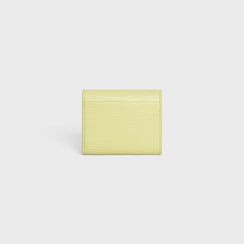 CARTEIRA COM ABA TRIOMPHE PEQUENA EM LAGARTO - CITRUS - CARTEIRAS - 1 | CELINE