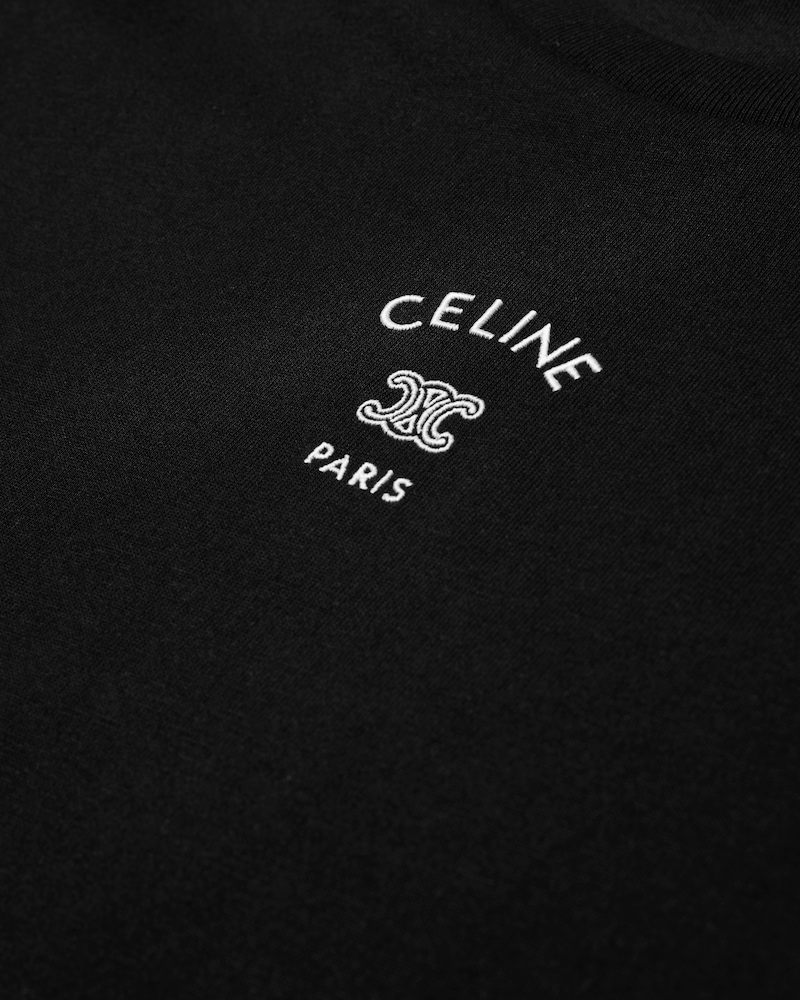 Lockeres T-Shirt AUS Baumwolljersey - SCHWARZ/WEISS -  - 1 | CELINE