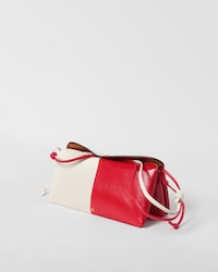 TRIO EAST WEST EM PELE DE CORDEIRO E PELE DE CORDEIRO BRILHANTE - BRANCO CREME / VERMELHO CHILI - BOLSAS TRANSVERSAIS - 2 | CELINE