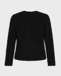 jacket IN cashmere and wool natté - BLACK -  - 2 | CELINE