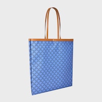 LARGE FLAT SHOPPER IN TRIOMPHE CANVAS - BLUE / BLACK - TRIOMPHE CANVAS - 2 | CELINE