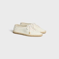 LACE-UP ESPADRILLE IN CANVAS - ECRU -  - 2 | CELINE