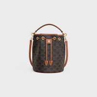 CLARA BAG IN TRIOMPHE CANVAS AND CALFSKIN - TAN - CROSS-BODY BAGS - 1 | CELINE