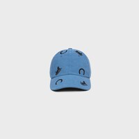 RICHELIEU CAP IN cotton - BLUE/BLACK -  - 2 | CELINE