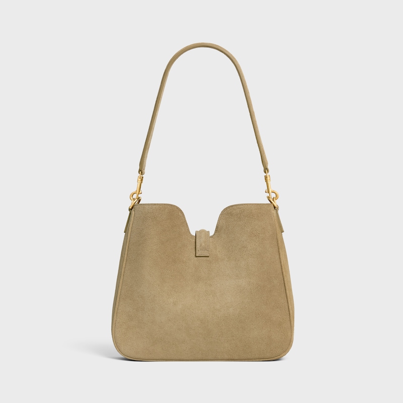 BORSA MORBIDA CAMILLE 16 PICCOLA IN PELLE DI VITELLO SCAMOSCIATA - BEIGE - CAMILLE - 1 | CELINE