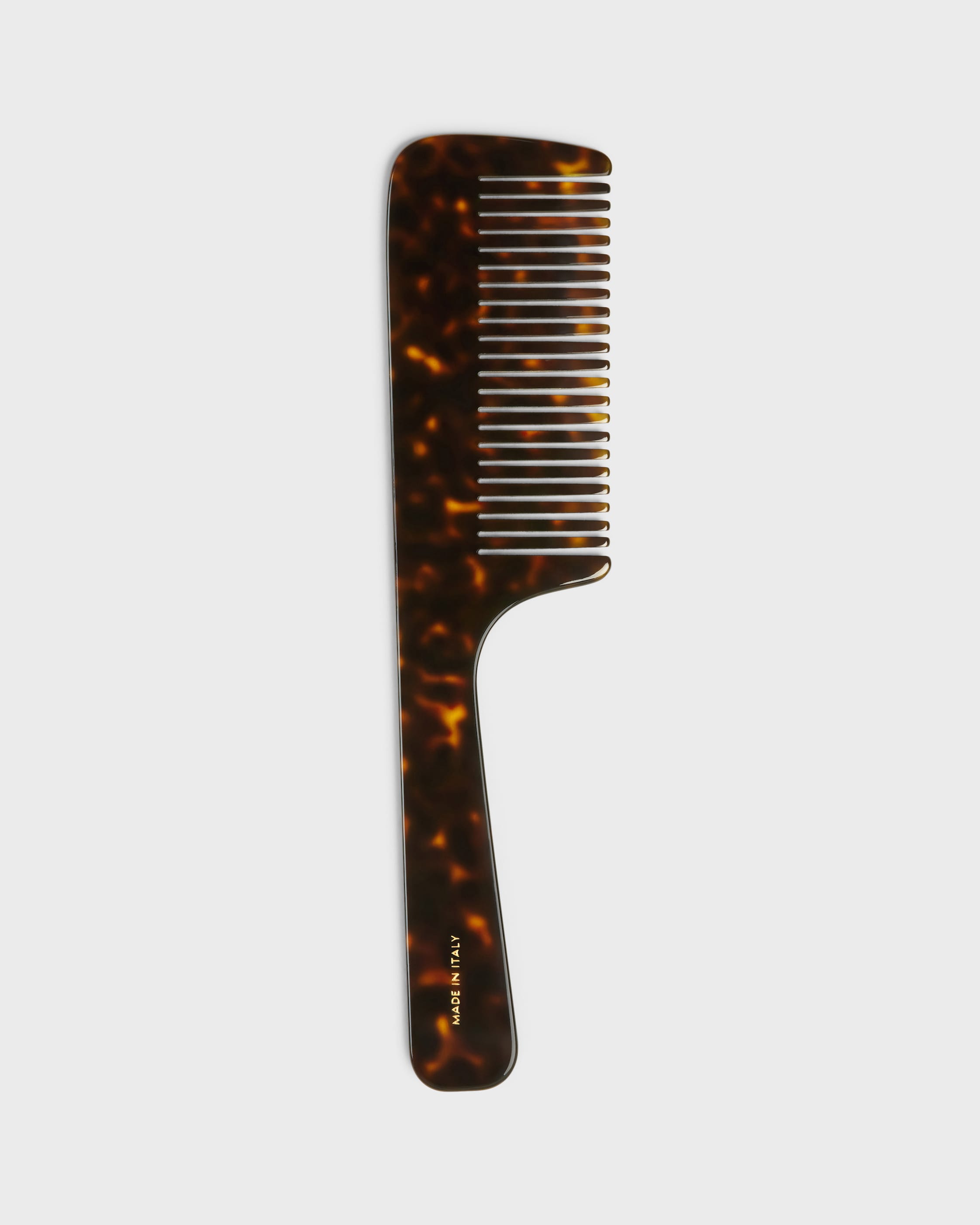 HAIR COMB WITH HANDLE IN ACETATE - DARK HAVANA | CELINE