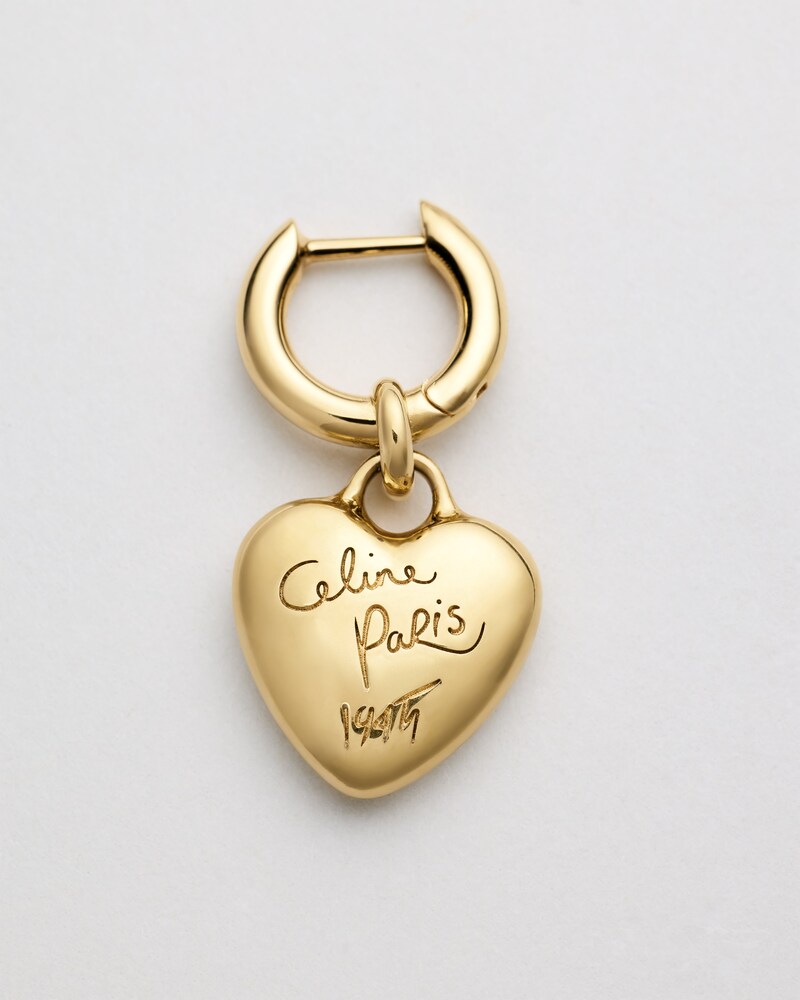 CELINE CHARMS HEART EARRING IN BRASS WITH GOLD FINISH AND ENAMEL - GOLD - CHARMS - 1 | CELINE