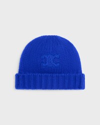 triomphe beanie IN cashmere and silk - BLEU ROI -  - 1 | CELINE