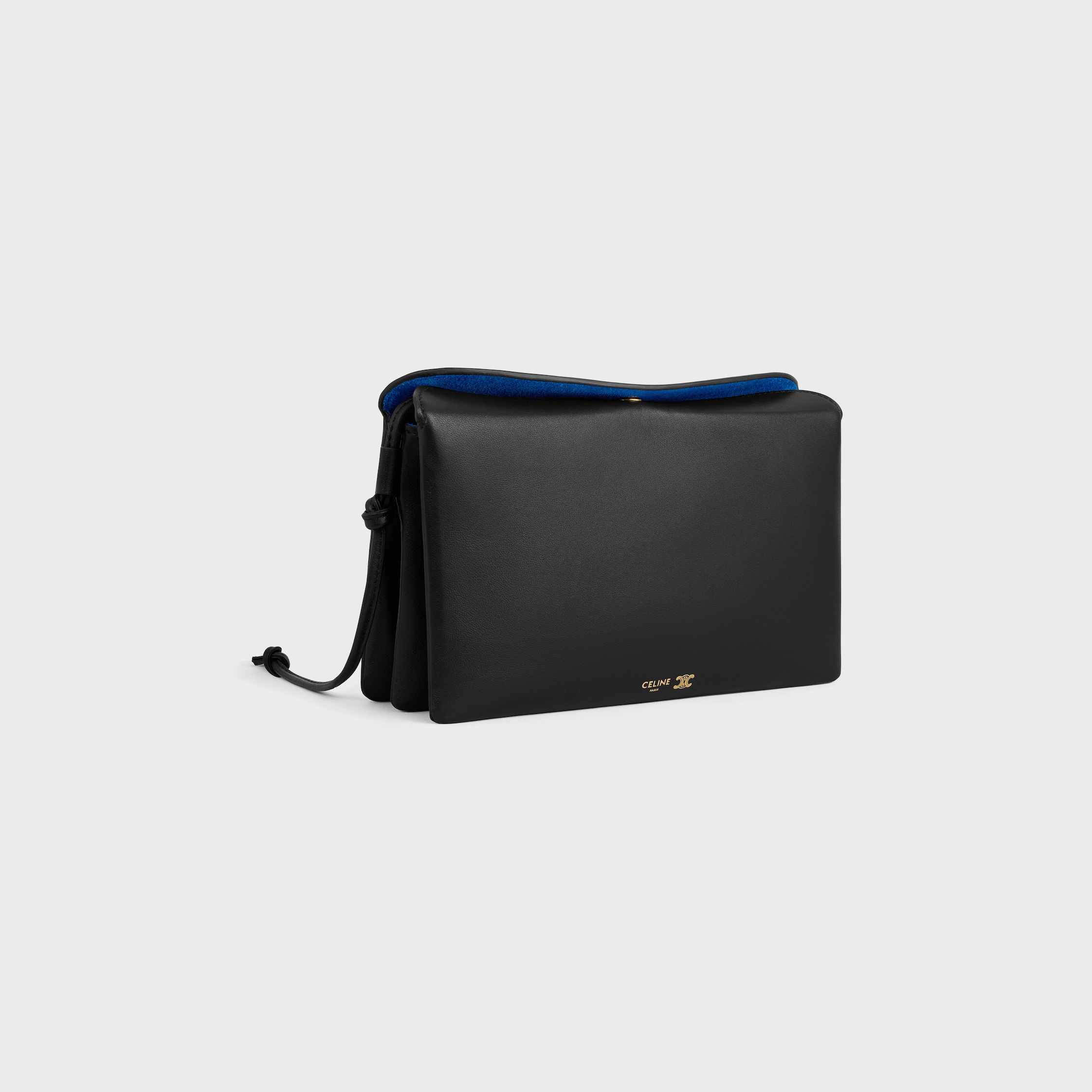 TRIO FLAP IN Smooth Lambskin - BLACK | CELINE