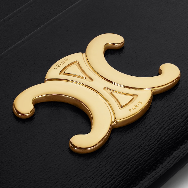 CARD HOLDER TRIOMPHE IN Shiny calfskin - BLACK - GIFT FINDER - 1 | CELINE