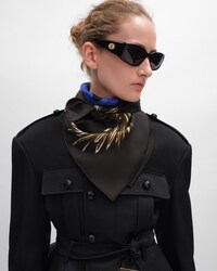 square IN silk twill - NOIR/MULTICOLORE -  - 2 | CELINE