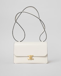 17 IN SHINY CALFSKIN - CREAMY WHITE / BLACK - EVENING - 1 | CELINE