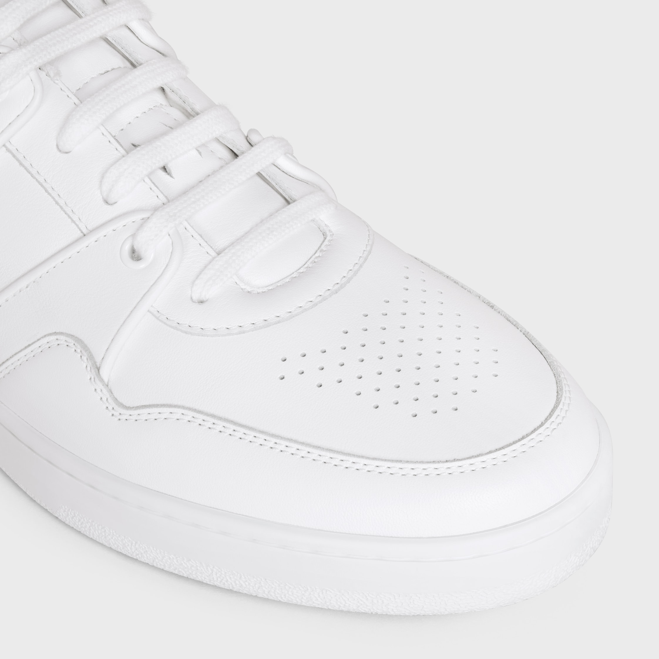 CELINE TRAINER CT-04 LOW LACE-UP SNEAKER in CALFSKIN - OPTIC WHITE