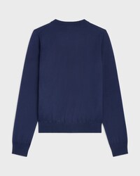 JERSEY CON CUELLO REDONDO DE CACHEMIRA FINA - AZUL MARINO -  - 2 | CELINE