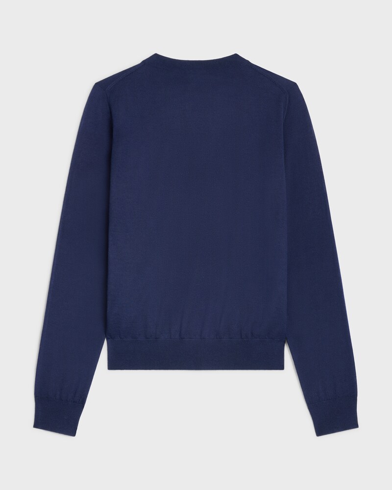 crewneck sweater IN thin cashmere - NAVY -  - 1 | CELINE