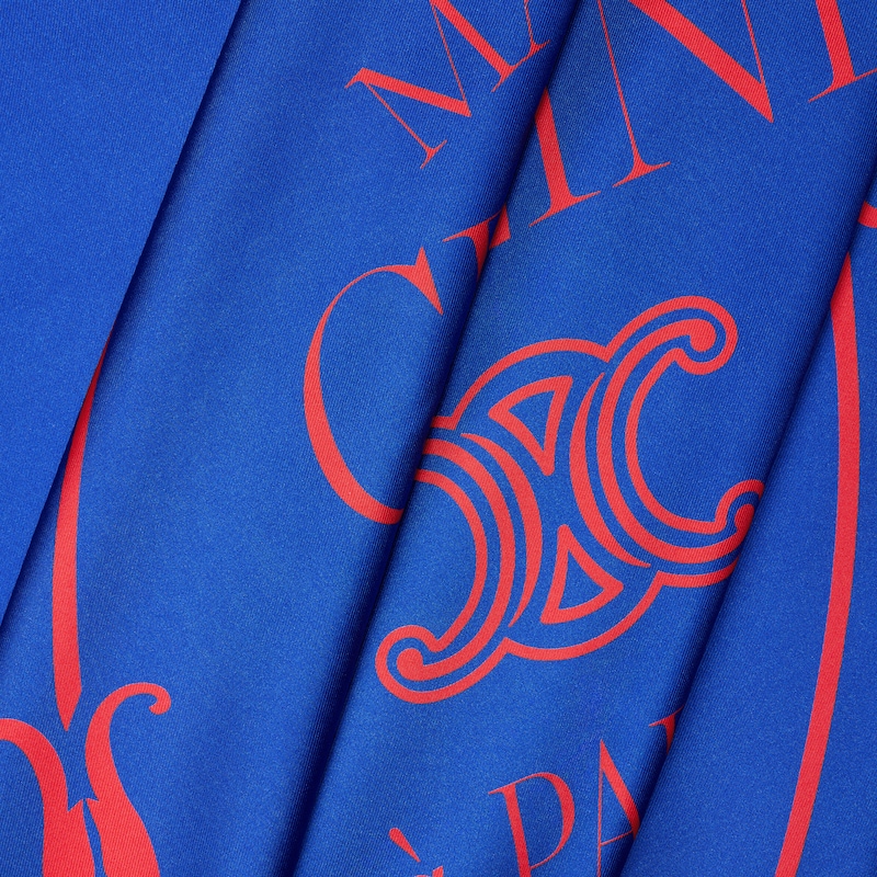 square IN BLASON COLBERT SILK TWILL - RED/BLUE -  - 1 | CELINE