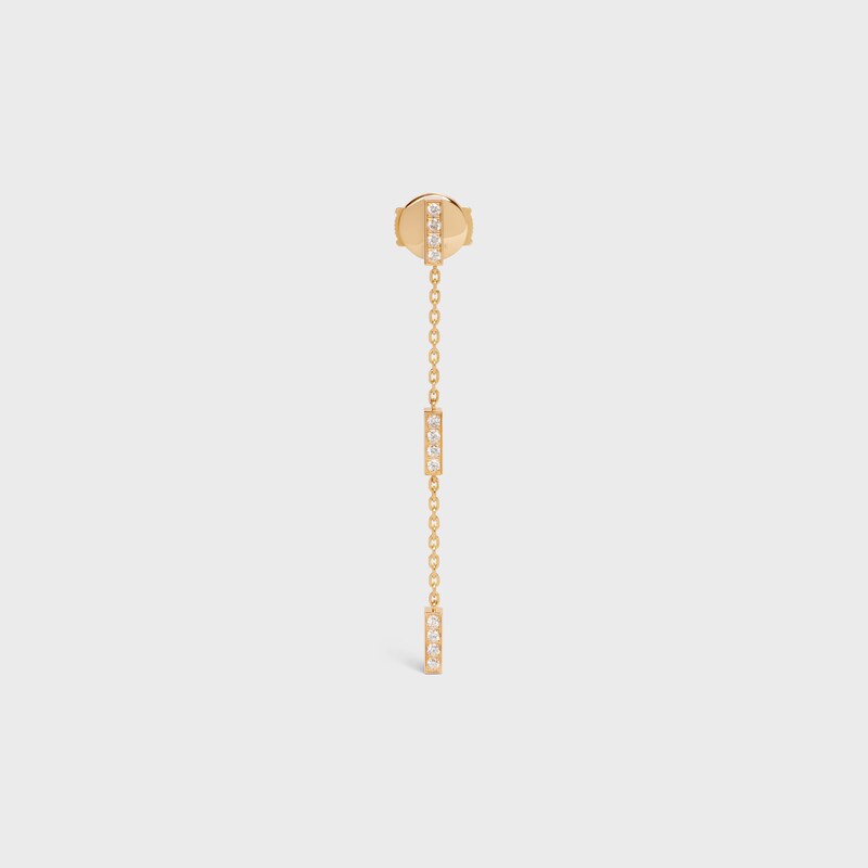 Boucle d'Oreille Triple Celine Line en Or Jaune et Diamants - Yellow Gold & White - AUTRES LIGNES - 1 | CELINE