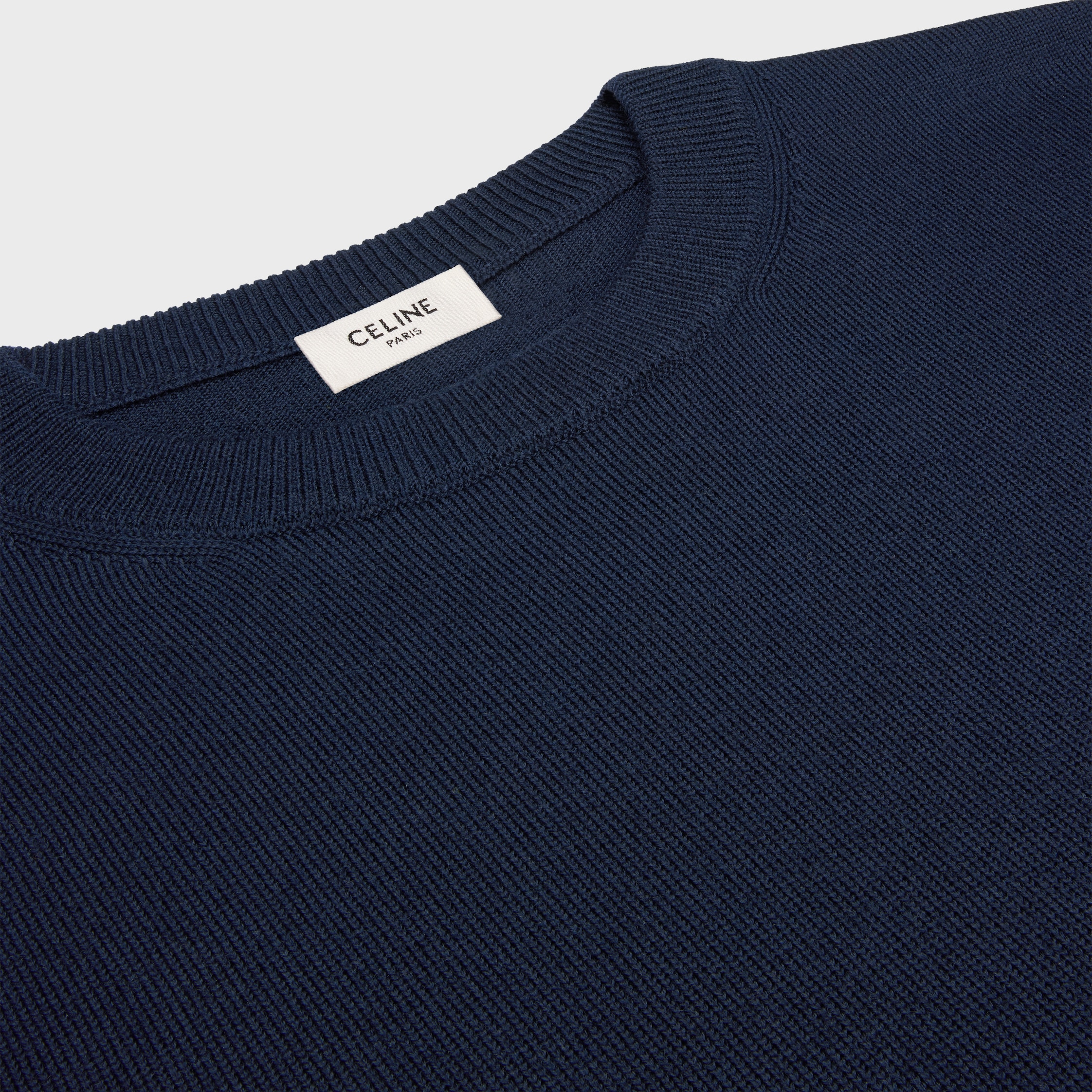 crewneck sweater IN fine wool - NAVY | CELINE