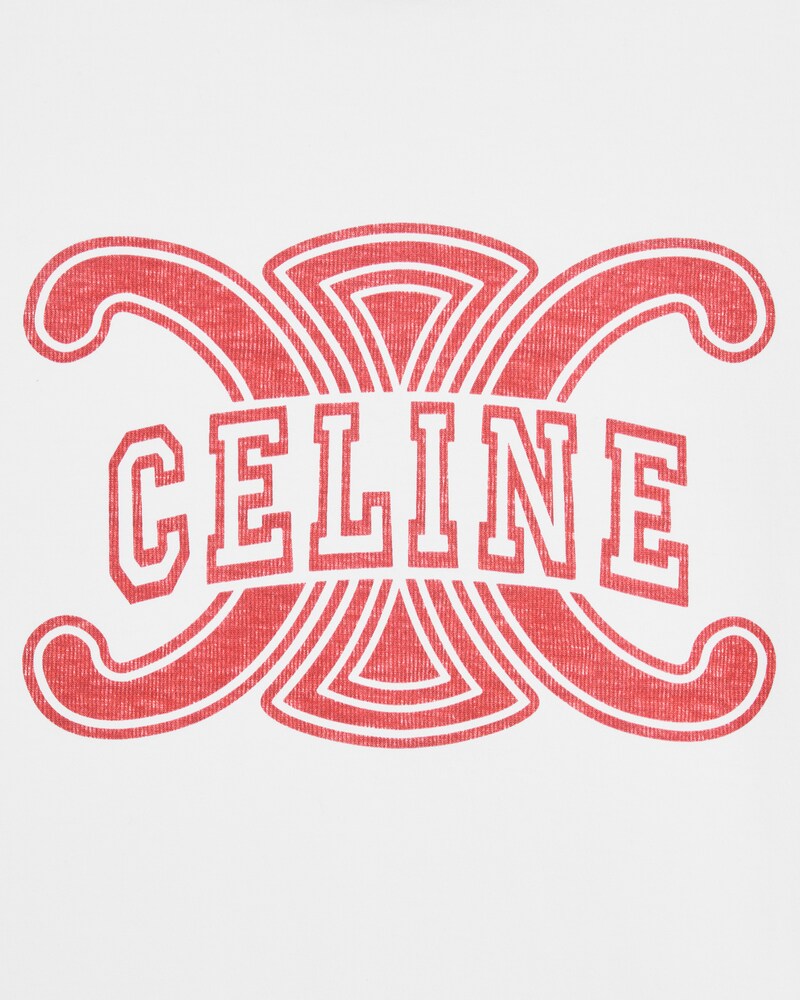 70's t-shirt IN cotton jersey - OFF WHITE / ROUGE CERISE -  - 1 | CELINE