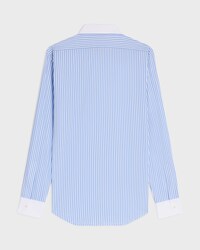 classic shirt IN striped cotton poplin - CRAIE/BLEU CIEL -  - 2 | CELINE