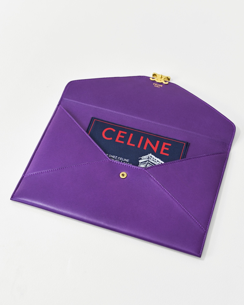 ENVELOPE IN SHINY CALFSKIN - PURPLE - ALL BAGS - 1 | CELINE