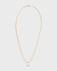 Collier Double Celine Line en Or Jaune et Diamants - Yellow Gold & White - AUTRES LIGNES - 2 | CELINE