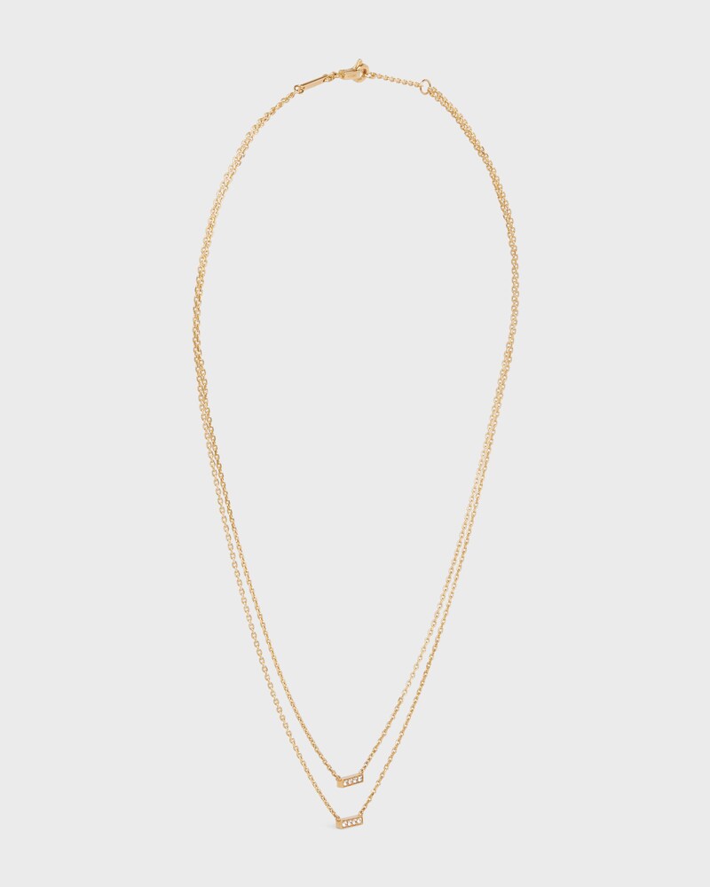 CELINE ライン ダブルネックレス / イエローゴールド & ダイヤモンド - イエローゴールド - ファイン ジュエリー - 1 | CELINE