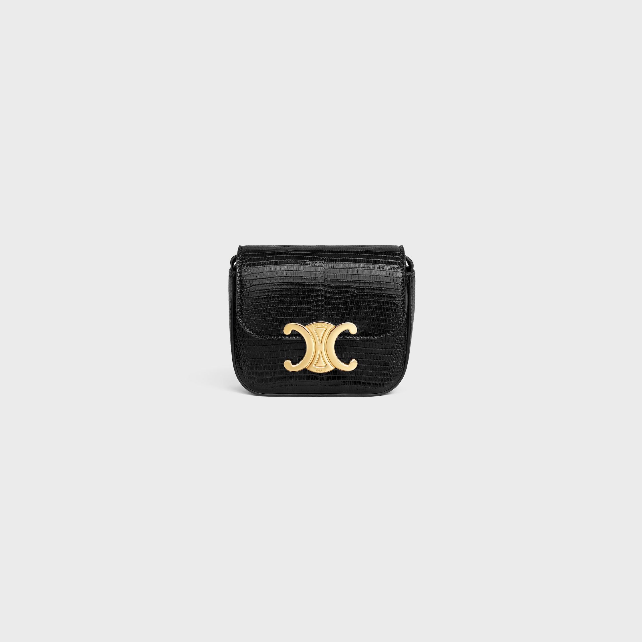 MINI CLAUDE IN LIZARD - BLACK | CELINE
