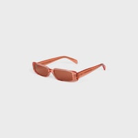 Rectangular S343 sunglasses in Acetate - TRANSPARENT CORAL -  - 2 | CELINE