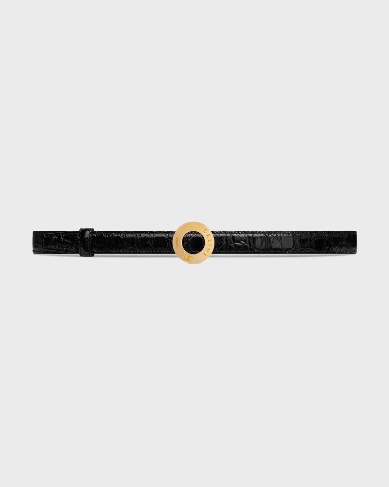 Reversible Strap 18MM IN TAURILLON LEATHER AND CROCODILE EMBOSSED CALFSKIN -  -  - 1 | CELINE