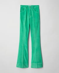 FLARE JEANS 005 IN velvet - BRIGHT GREEN LIGHT STONE WASH -  - 1 | CELINE