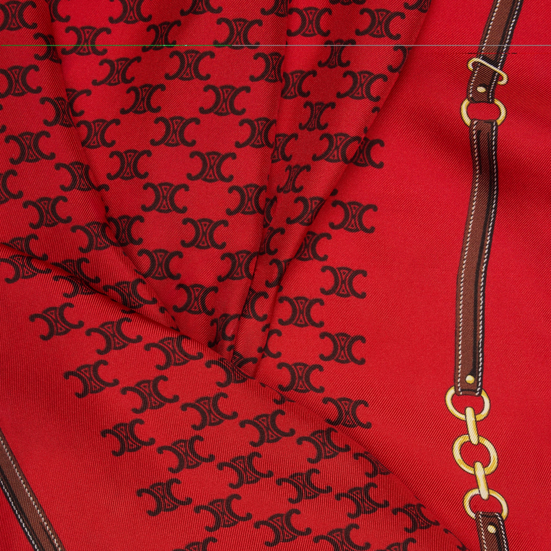 bandana IN heritage silk twill - MANDARINE/VANILLA | CELINE