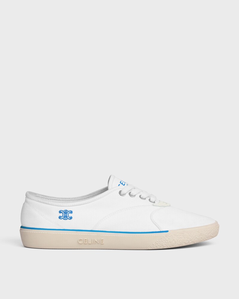 ALAN SNEAKER IN CANVAS AND SUEDE CALFSKIN - WHITE -  - 1 | CELINE